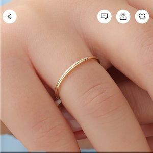 Solid Gold 1 mm Wedding Band
